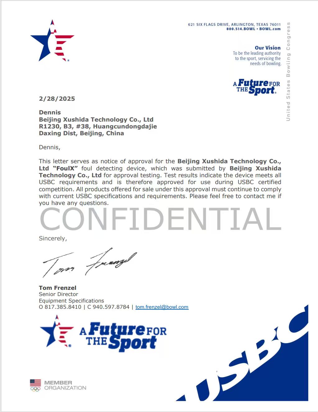 USBC Approved β FoulX Foul Detecting Device